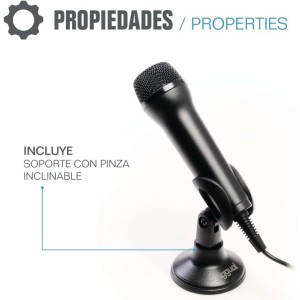 Iggual - Micrófono USB con Soporte para PC y Consola