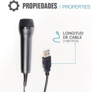 Iggual - Micrófono USB con Soporte para PC y Consola
