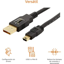 Amazon Basics USB-A a Mini USB Cable 2.0 de, 0.9 m