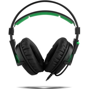 BG Xonar-X6 Binaural Diadema Negro, Verde - Auriculares con micrófono
