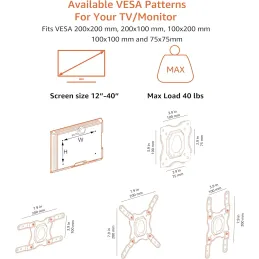 Amazon Basics Soporte de montaje en pared con movi