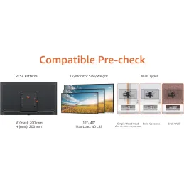 Amazon Basics Soporte de montaje en pared con movi