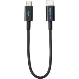 Cable USB-C a Micro USB 2.0, 15.2 cm - Negro