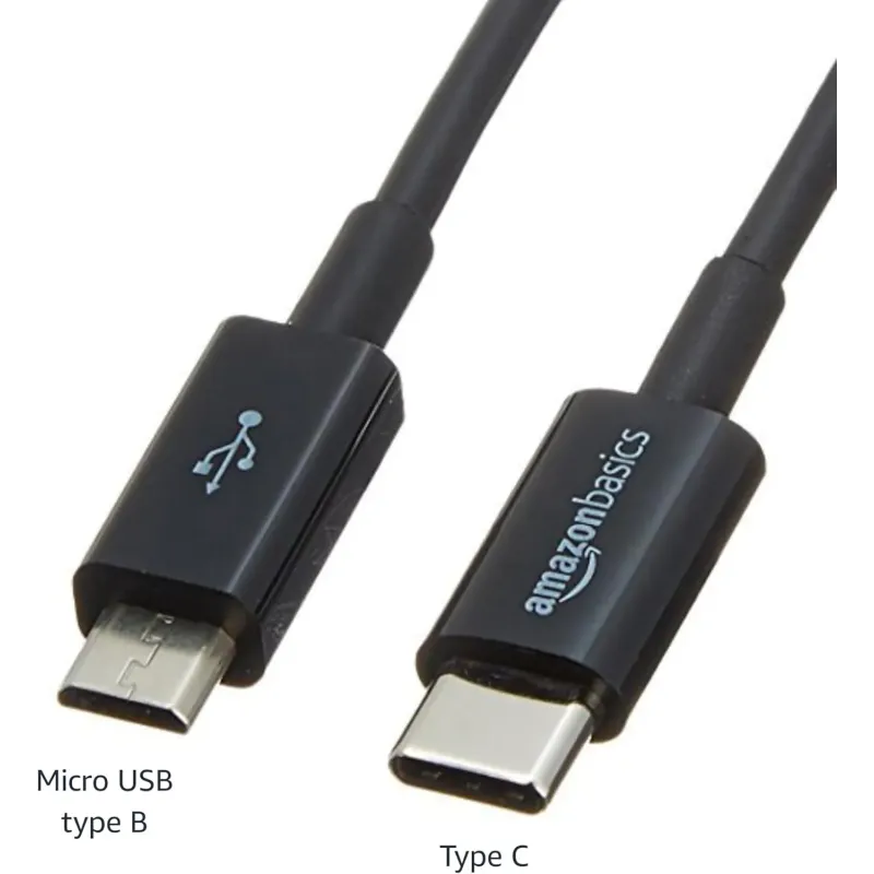 Cable USB-C a Micro USB 2.0, 15.2 cm - Negro