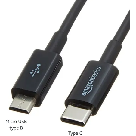 Cable USB-C a Micro USB 2.0, 15.2 cm - Negro