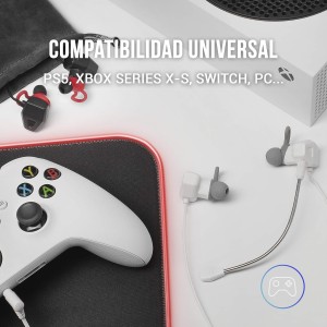 Mars Gaming MIHXW Blanco, Auriculares In-Ear, Micrófono