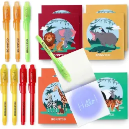 Boligrafo Tinta Invisible y Libreta Animales