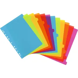 Viquel – Lote de 12 separadores de plástico, tamaño A4