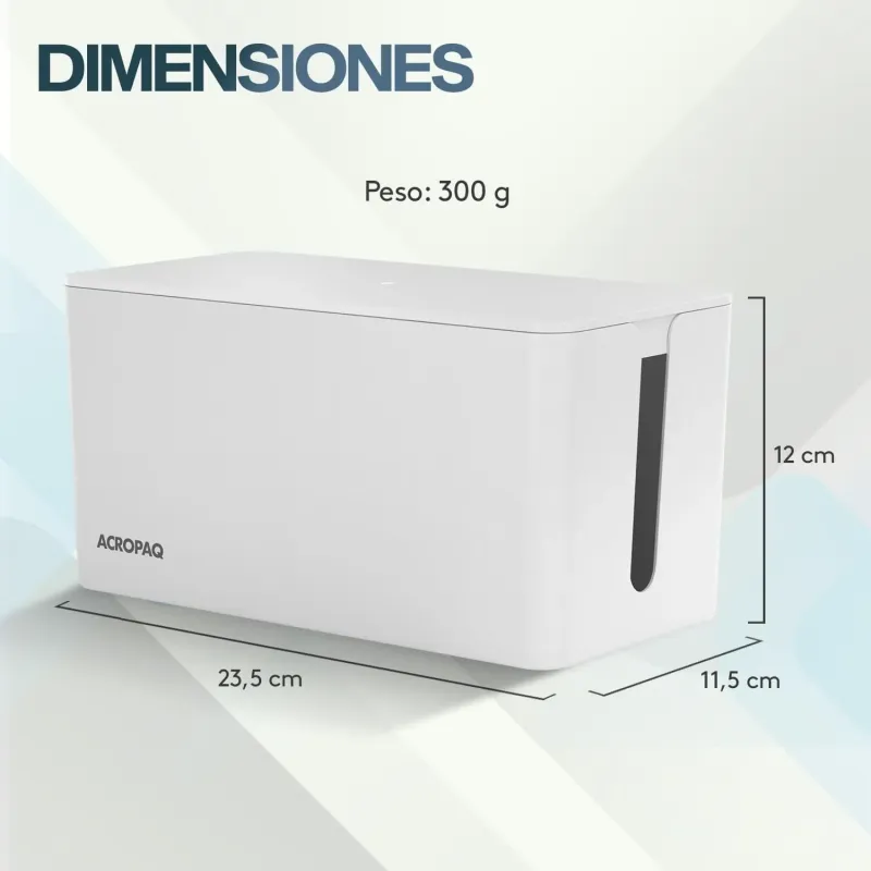 ACROPAQ Caja Cables - Pequeña (23,5 x 12 x 11,5 cm