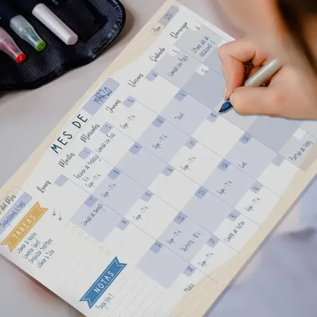 Planificador Mensual, Organizador Mes Vista A4