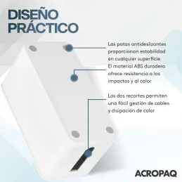 ACROPAQ Caja Cables - Pequeña (23,5 x 12 x 11,5 cm