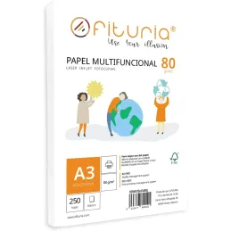 Paquete de folios A3 de 80gr con 250 Hojas Blancas