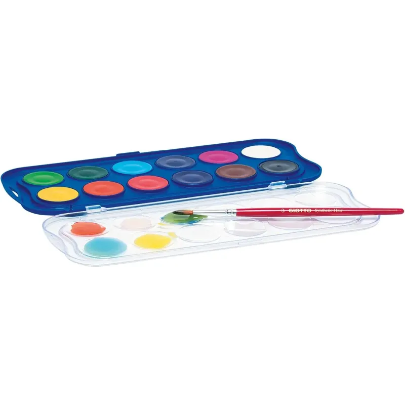 Acuarelas, con 1 pincel incluido.