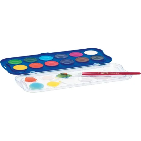 Acuarelas, con 1 pincel incluido.