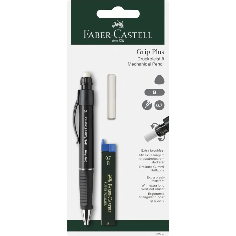 FABER-CASTELL 130997 - Portaminas GRIP PLUS con 12
