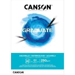 Canson Graduate Acuarela Bloc Encolado A4 20H Fino