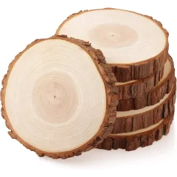 Fuyit Rodajas de Madera - 6pcs, Diámetro 15-16 cm