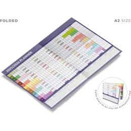 Agenda de pared 2025 2026, tamaño A2 (59 cm x 42)