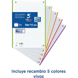 Oxford Archivador 4 anillas con recambio y goma