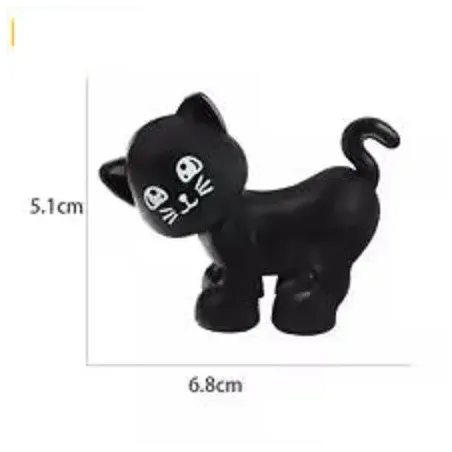 Gato accesorio de animal, bloques de figuras