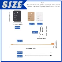 Glarks 1700 etiquetas de precio con cuerdas para c