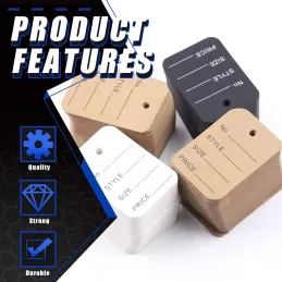 Glarks 1700 etiquetas de precio con cuerdas para c