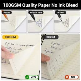 Cuaderno A5 Rayas - 100gsm Papel Rayado A5