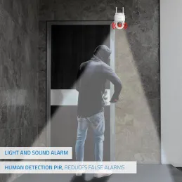 NIVIAN Cámara WiFi Exterior 2.5K Super HD con Bate