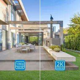 NIVIAN Cámara WiFi Exterior 2.5K Super HD con Bate