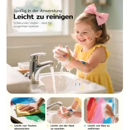 TMOL Pintura para dedos, bote de 10 colores, 60 ml