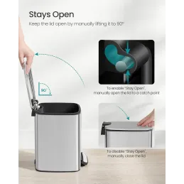 SONGMICS, contenedor de basura 6 L