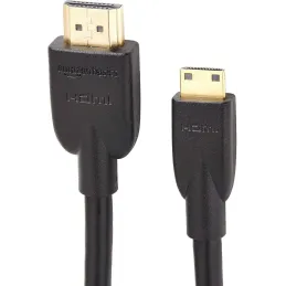 Amazon Basics - Cable Mini HDMI de Alta Velocidad a HDMI , 1.8 m, Color Negro
