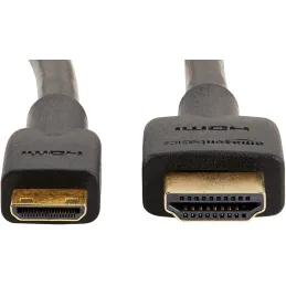 Amazon Basics - Cable Mini HDMI de Alta Velocidad a HDMI , 1.8 m, Color Negro