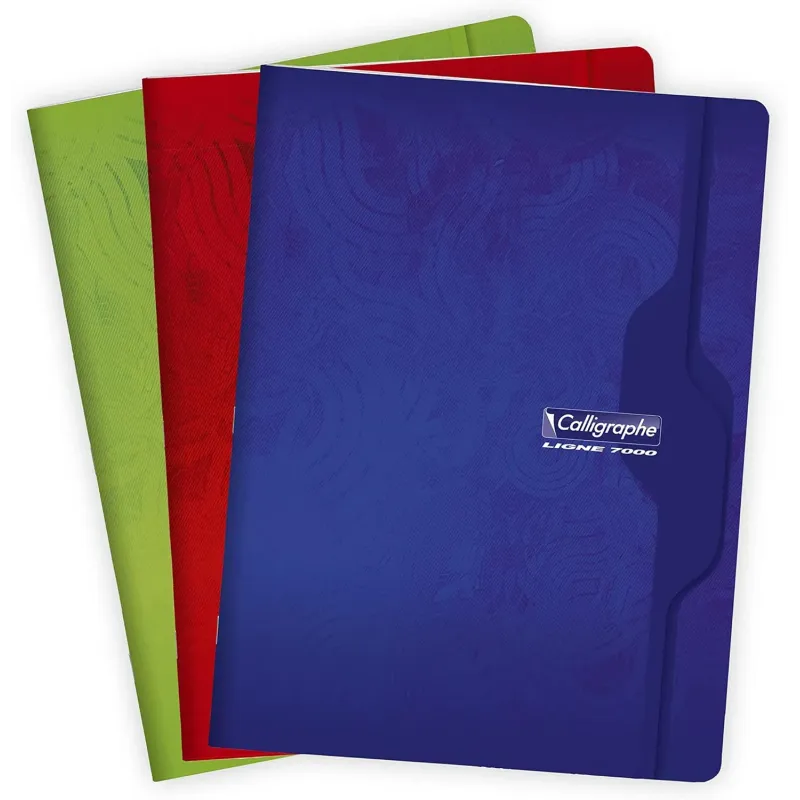 3 Cuadernos Caligrafia , cosido (gama Clairefontaine 7000) 96 páginas 24x32 cm 70g