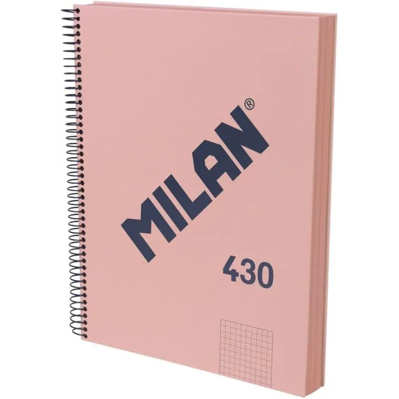 MILAN® Cuaderno A4 con tapa dura, papel cuadriculado