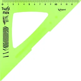 Maped - Reglas Escolares - Twist'n Flex Decor - Maxi Kit de 4 Piezas.Azul