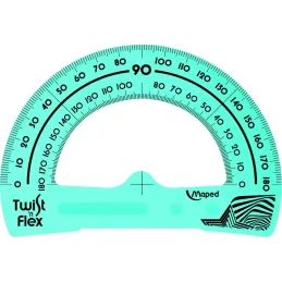 Maped - Reglas Escolares - Twist'n Flex Decor - Maxi Kit de 4 Piezas.Azul