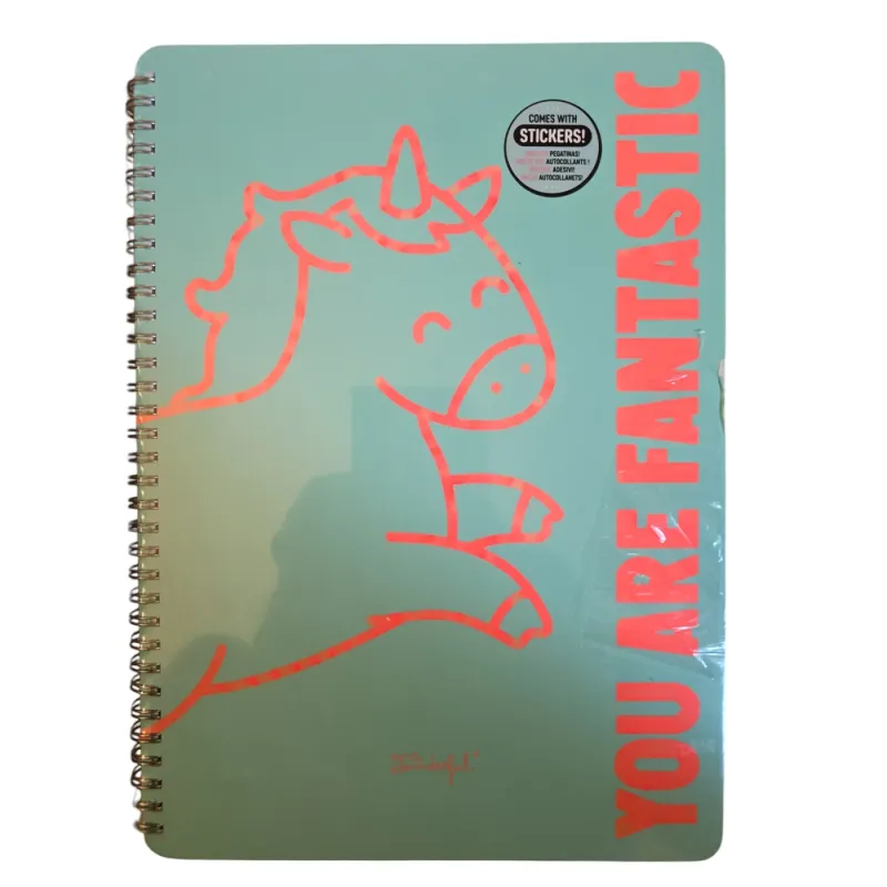 Mr. Wonderful Cuaderno a5 , cuadriculado Unicornio