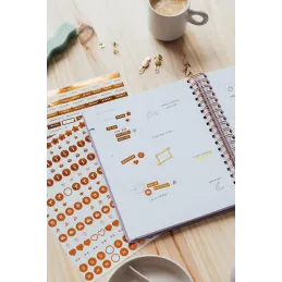 Kokonote Agenda 2024 semana vista Lilac Sunset