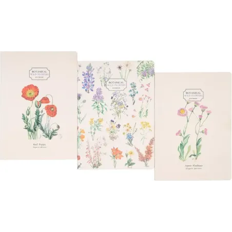 Pack 3 cuadernos A5, Botanical - Grupo Erik