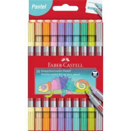 Pack 10 Rotuladores doble punta. Colores pastel