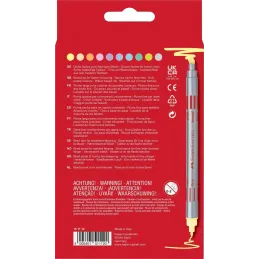 Pack 10 Rotuladores doble punta. Colores pastel