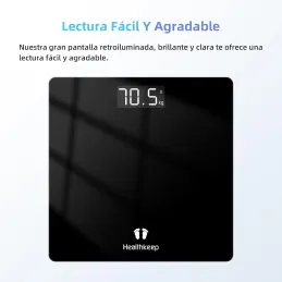 Báscula de baño digital con pantalla LED,