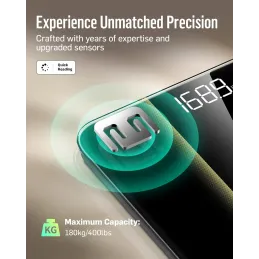 Báscula de baño digital RunStar, báscula de alta precisión, con pantalla LED retroiluminada