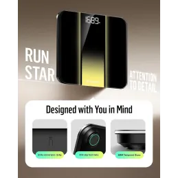 Báscula de baño digital RunStar, báscula de alta precisión, con pantalla LED retroiluminada