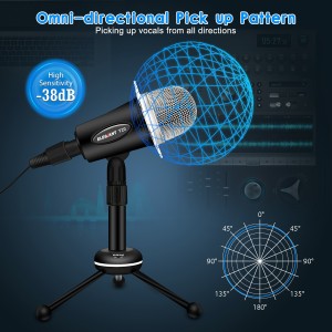 Microfono Condensador PC ELEGIANT 3.5mm Plug & Play