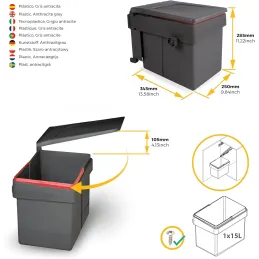 Emuca - Contenedor de basura