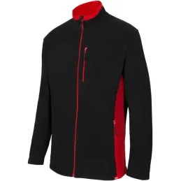 Velilla 201504, Chaqueta polar bicolor,color Negro y Rojo, Talla 3XL