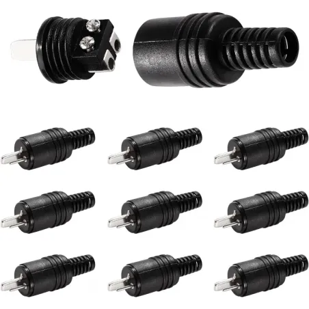 KUOQIY 10 Piezas Enchufe de Altavoz DIN de 2 Pines