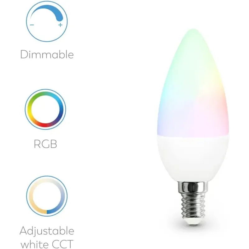 Garza Smart - Bombilla LED Zigbee Vela C37, 5W